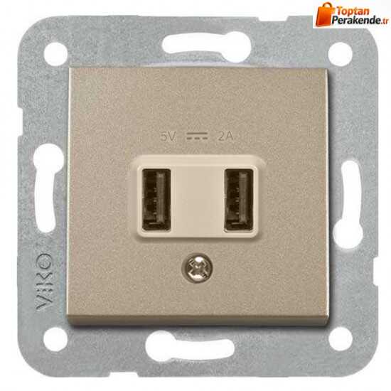 Viko Artline Novella/Trenda Bronz Usb Priz Kapak 5v- (Mekanizma Hariç)